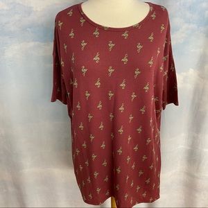 LuLaRoe Jacquard Flamingo Irma Size XXS